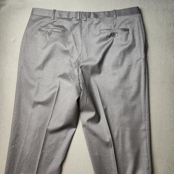 Peter Millar Pants Mens 42x30 Gray Wool Dress Trousers Flat Front Made in Canada - Picture 4 of 14